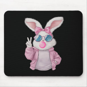 Häschen Kaninchen pustet Kaugummi Ostertag Niedlic Mousepad