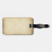 Häschen-Kaninchen-TAN-Imitat-Leder Gepäckanhänger (Rückseite horizontal)