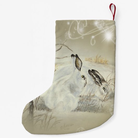 Häschen/Kaninchen-WeihnachtsStrumpf Kleiner Weihnachtsstrumpf (Rückseite)