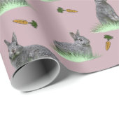 Häschen-Karotten-Verrücktheits-Packpapier Geschenkpapier (Rolleneckpunkt)