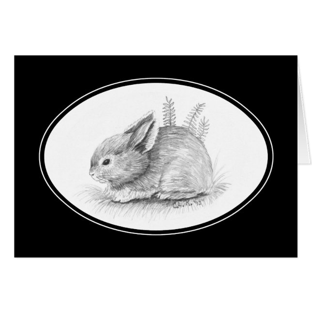 Häschen-Karte (Vorderseite (Horizontal))