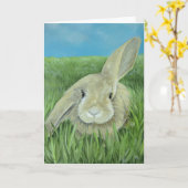 Häschen-Karte Karte (Gelbe Blume)