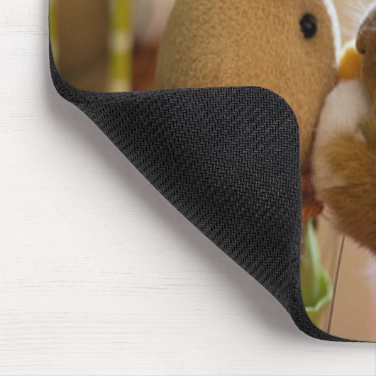 Häschen-küssendes "angefülltes Spielzeug-Häschen" Mousepad (Ecke)