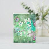 Häschen-Lichtung Postkarte (Stehend Vorderseite)