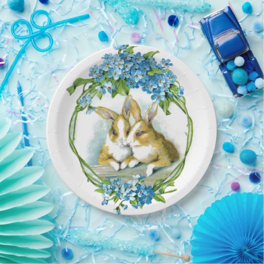 Häschen-Liebe Pappteller (Party)