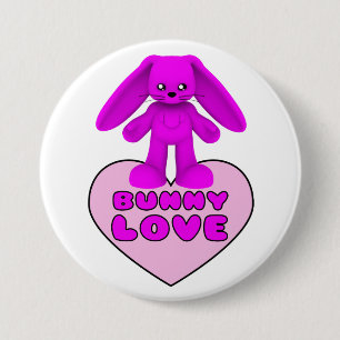 Häschen-Liebe-Rosa-Kaninchen niedlich Button