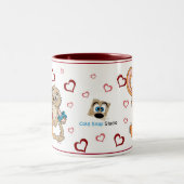 Häschen-Liebe-Tasse Zweifarbige Tasse (Mittel)