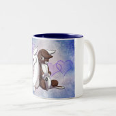 Häschen-Liebe Zweifarbige Tasse (VorderseiteRechts)