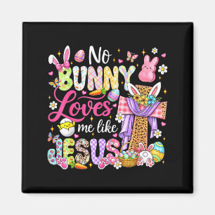 Häschen liebt wie Jesus Ostern christliche Kinder  Magnet