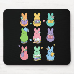 Häschen liest Bücher Ostertag Bibliothekar Lehreri Mousepad