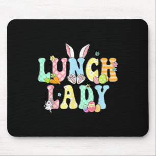 Häschen-Lunch-Lady Lustiges Ei Ostertag Floral Mousepad