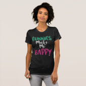 Häschen machen mich glücklich T-Shirt (Vorne ganz)