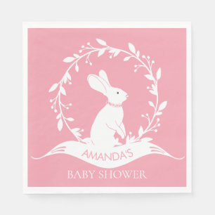 HÄSCHEN Mädchen-Babyparty-Papierservietten Serviette