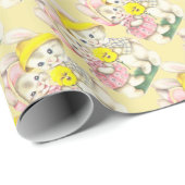 Häschen Mädchen+Junge Geschenkpapier (Rolleneckpunkt)