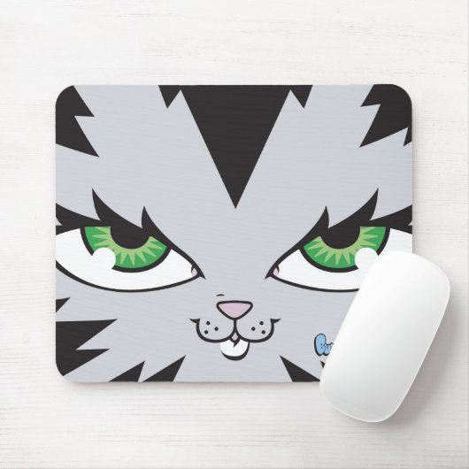 Häschen-Miezekatze-Gesichts-Mausunterlage Mousepad (Mit Mouse)