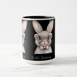 Häschen-mit-Herzbrille-Tasse | Süße-Tier-Kaffee-Ta Tasse