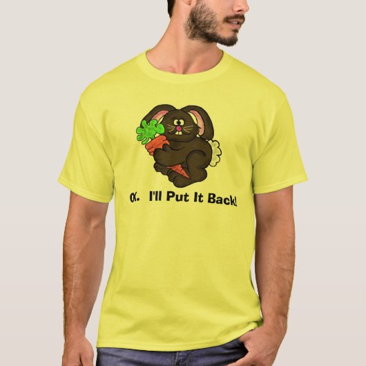 Häschen mit Karotten-lustigem christlichem T-Shirt (Vorderseite)