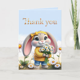 Häschen mit Punkten Schleife Danke