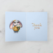 Häschen mit Punkten Schleife Danke (Innenseite)