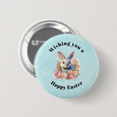 Häschen mit Rosenkranz Süßes Ostern Button (Vorne & Hinten)
