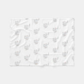 Häschen-Muster Fleecedecke (Vorderseite (Horizontal))