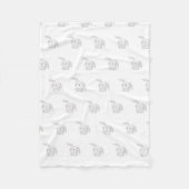 Häschen-Muster Fleecedecke (Vorderseite)
