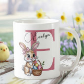 Häschen-Osterkorb Mädchen personalisierter Name Os Kaffeetasse