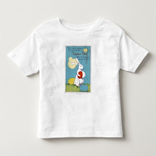 Häschen Ostern GreetingEaster, das Eier hält Kleinkind T-shirt (Vorderseite)