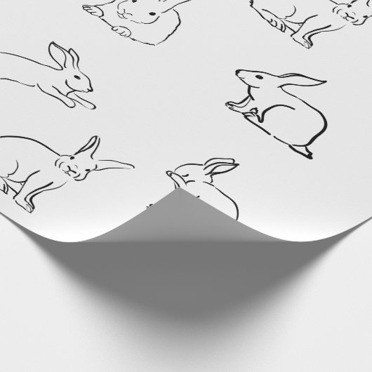 Häschen-Party Geschenkpapier (Ecke)