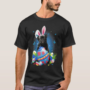 Häschen-Pug mit Ostereierkorb Ostern Blumenjagd Ei T-Shirt