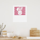 Häschen, retro, vintage poster (Küche)