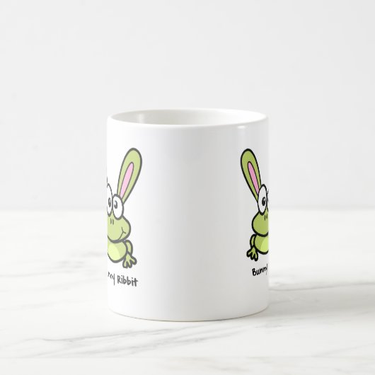 Häschen Ribbit - Kaninchen-Frosch Kaffeetasse (Mittel)
