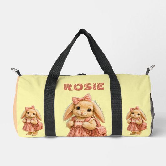 Häschen-Schulmädchen Duffle Bag (Vorderseite)