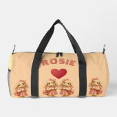 Häschen-Schulmädchen Duffle Bag (Rückseite)
