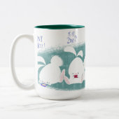 Häschen simsen die Tasse (aquamarin) (Links)