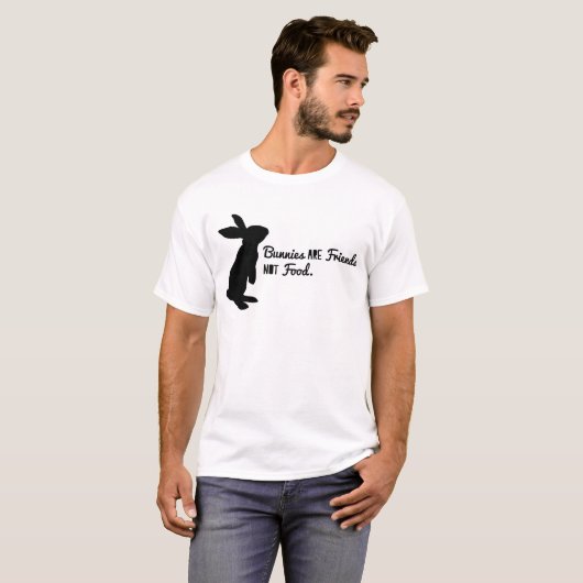 Häschen sind Freunde, nicht Nahrung! T-Shirt (Vorne ganz)