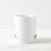 Häschen-Skifahren Kaffeetasse (Mittel)