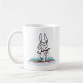 Häschen-Skifahren Kaffeetasse (Links)
