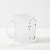 Häschen Stewie hintere Grunzen-Tasse Mattglastasse (Links)