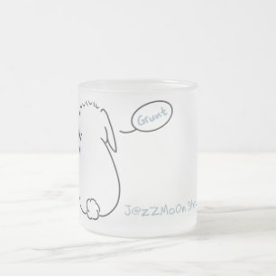 Häschen Stewie hintere Grunzen-Tasse Mattglastasse