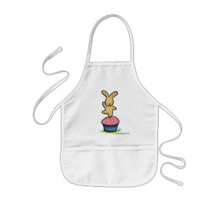 Häschen-Tanzen auf einem kleinen Kuchen Kinderschürze