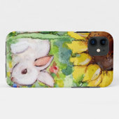 Häschen u. Sunnflower Case-Mate iPhone Hülle (Rückseite (Horizontal))