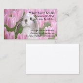 Häschen u. Tulpen Visitenkarte (Vorne/Hinten)