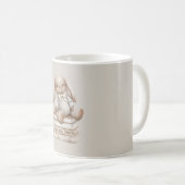 Häschen über Bücher Kaffeetasse (VorderseiteRechts)