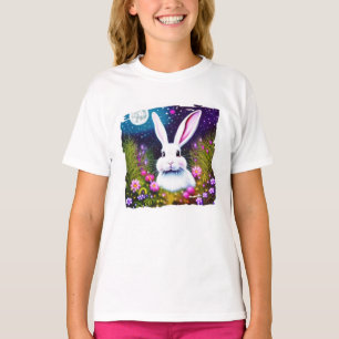 Häschen und Blumen T-Shirt