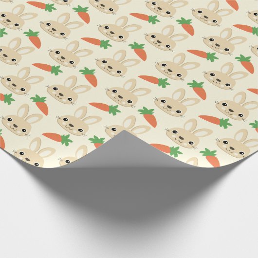 Häschen-und Karotten-Ostern-Muster Geschenkpapier (Ecke)
