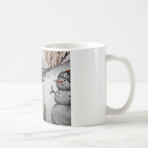 Häschen- und Snowmanwinter-Tasse Kaffeetasse
