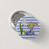 Häschen und Steifen Button (Vorne & Hinten)