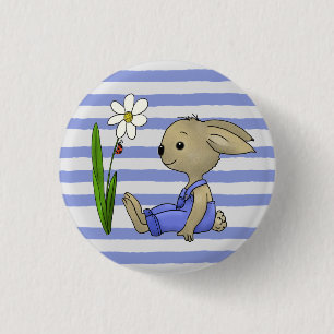 Häschen und Steifen Button