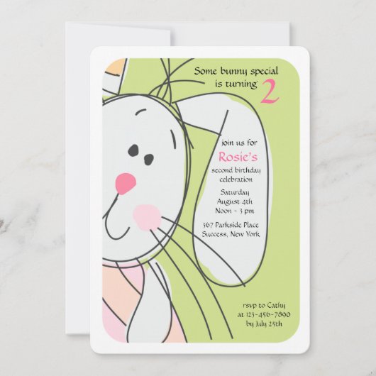 Häschen-Verstecken-Einladung Einladung (Vorderseite)